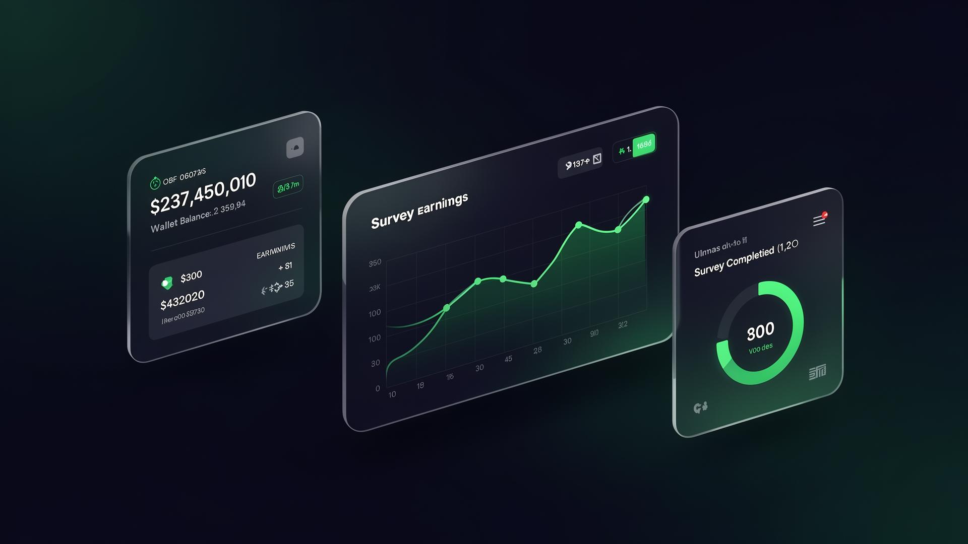 Survey earnings dashboard preview